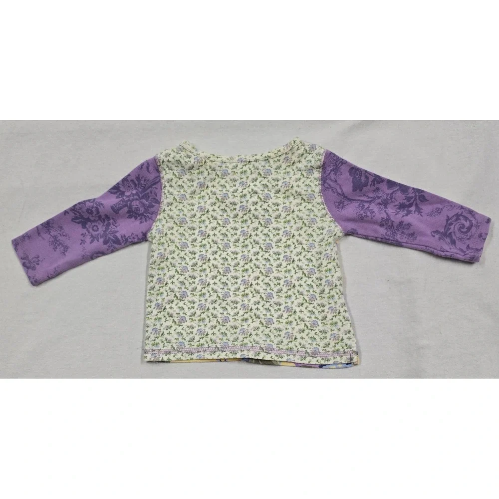 Baby Gap 3-6 Months Floral Patchwork Denim Jean Pants Outfit Set 100% Cotton Y2K